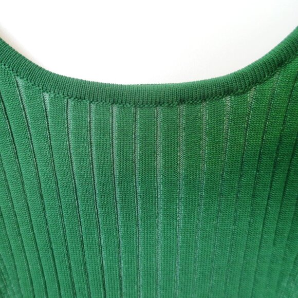 Sportmax MaxMara Scoop Neck Ribbed Knit Top Size L - Picture 10 of 14